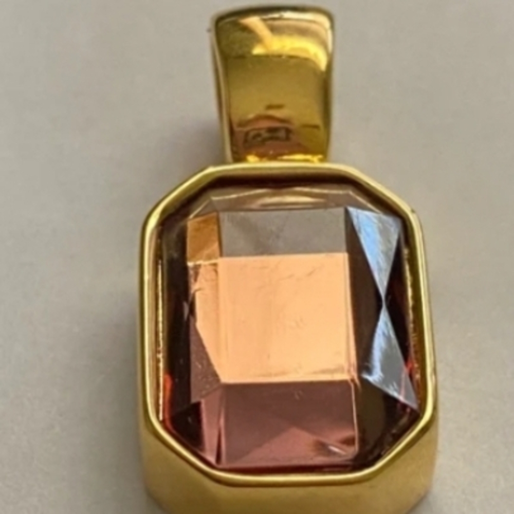 Vintage JOAN RIVERS Brown Topaz Pendant